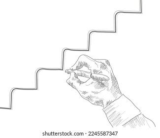 Image result for Abstract Steps Drawing