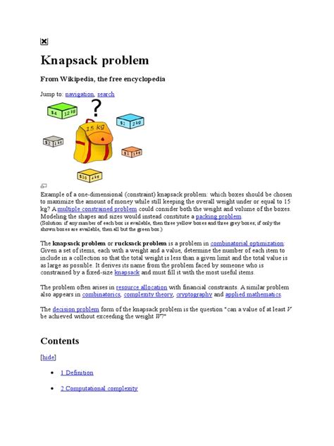 Image result for Knapsack Problem