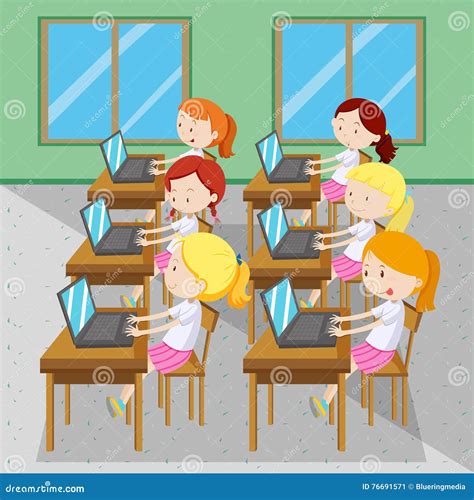 School Computer Lab Drawing に対する画像結果