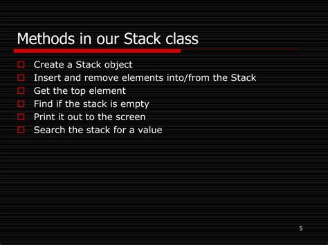 Toradh íomhá ar Stack Class in Java PPT