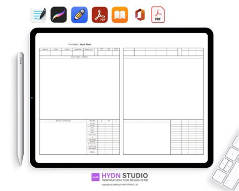 Image result for Tech Pack Template for Procreate