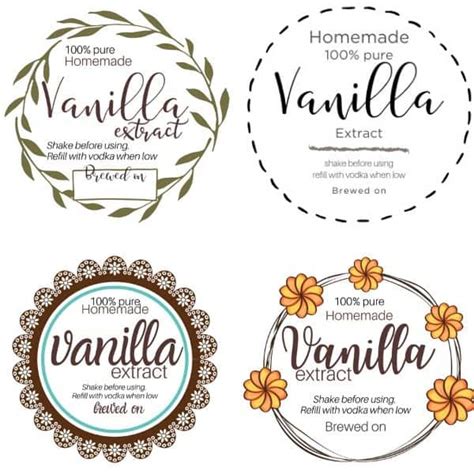 Free Vanilla Extrtact Labels に対する画像結果