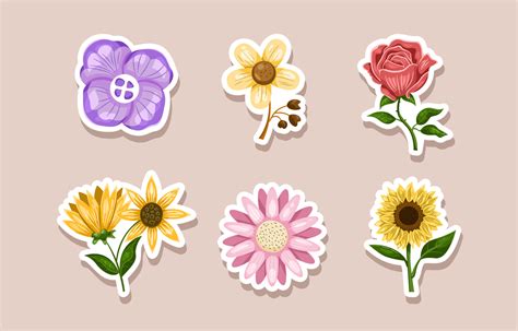 Image result for Flower Sticker Design