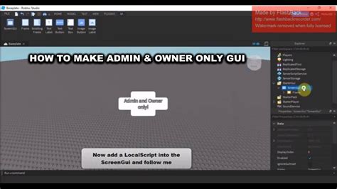 Toradh íomhá ar Roblox Studio Admin System Erstellen