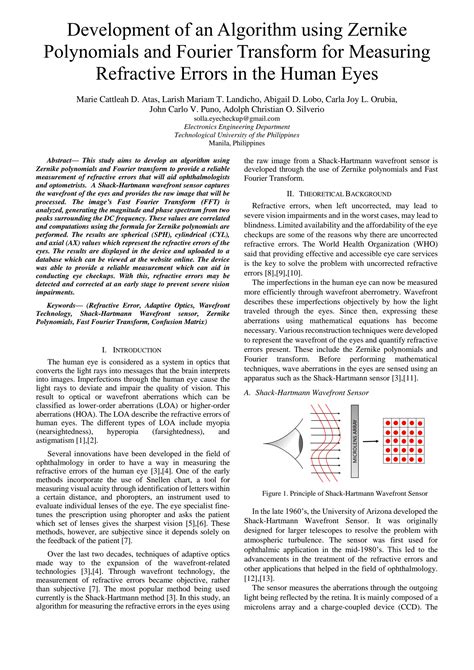 Image result for Zernike Expansion Algorithm Python