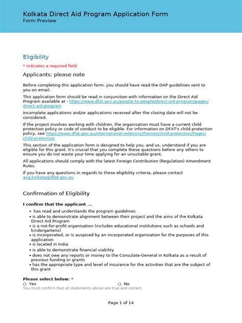 Direct Aid Program Application Form に対する画像結果