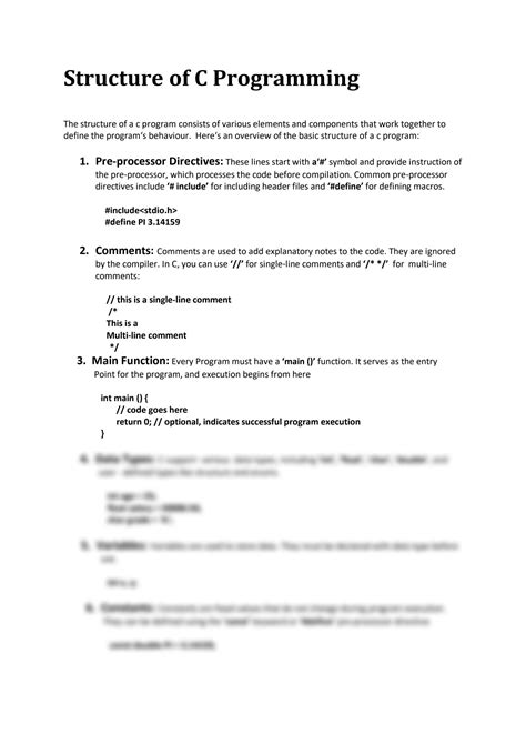 Explain the C Programming Structure with Diagram に対する画像結果