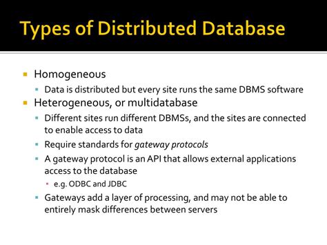 Image result for Types of Distributed Database In Dbms