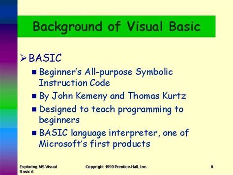 Microsoft Visual Basic Purpose に対する画像結果