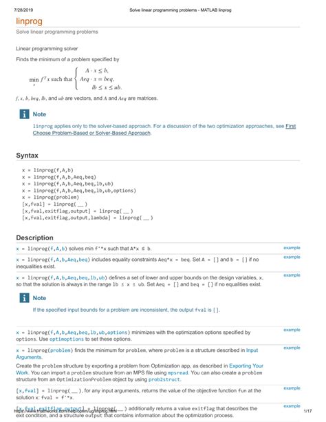 Image result for Linprog MATLAB