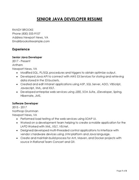 Image result for Skills Table for Java Developer Resume