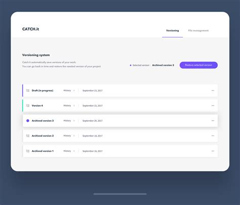 Image result for Versioning UI Visualisation