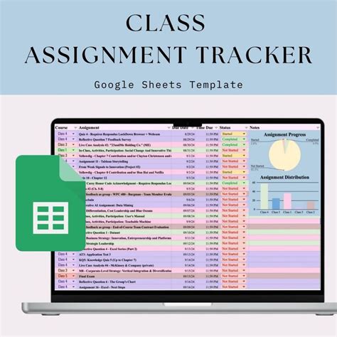 Excel Assignment Tracker Template に対する画像結果