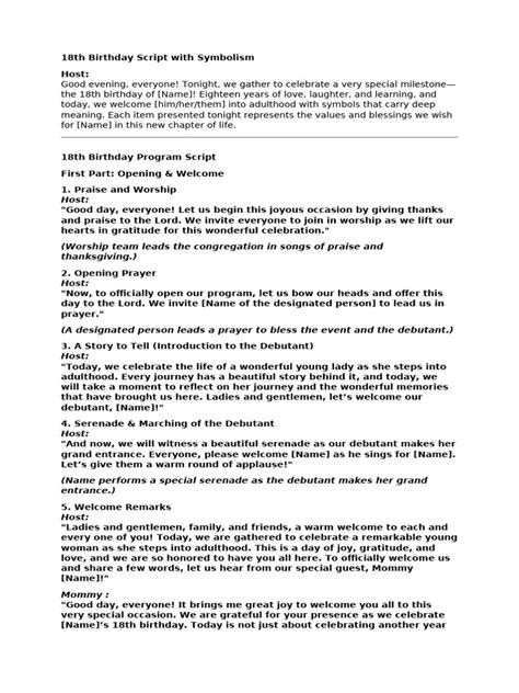 18th Birthday Script కోసం చిత్ర ఫలితం