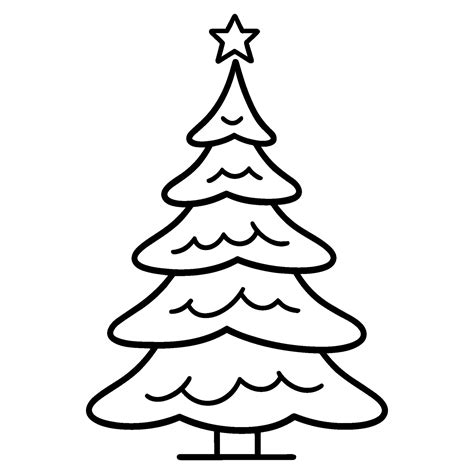 Christmas Tree Outline Clipart