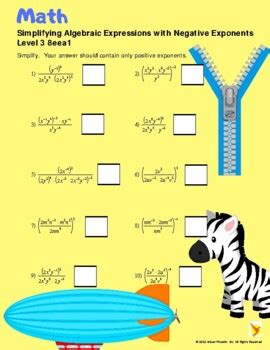 Image result for Simplifying Negative Exponents