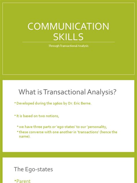 Overview of Transactional Analysis に対する画像結果