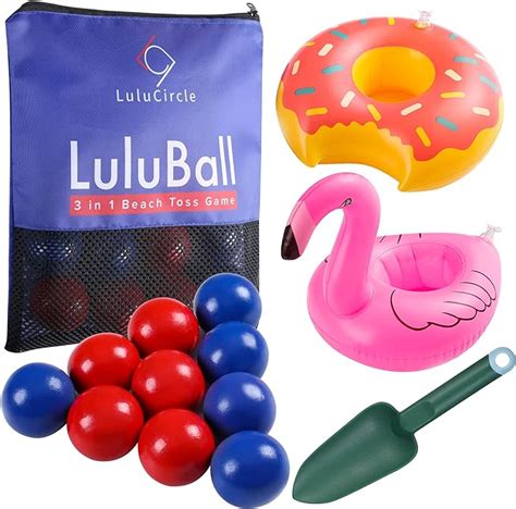 Amazon.com: LuluCircle LuluBall Outdoor Beach Toss Game Set 10 Balls ...