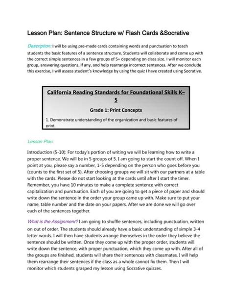 Image result for Sentence Pattern Lesson Plan