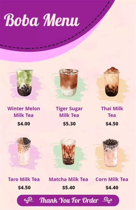 Image result for Tamplete Menu Boba
