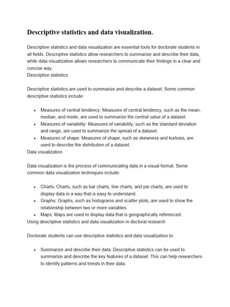 Image result for Visualize Descriptive Statistics