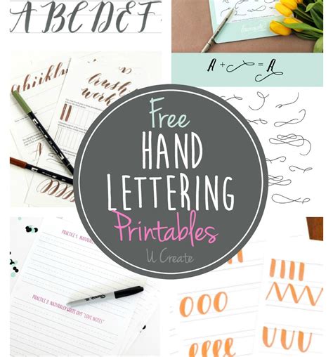 Hand Lettering Practice Free Printable に対する画像結果