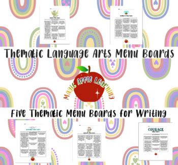 Image result for Language Arts Menu Project