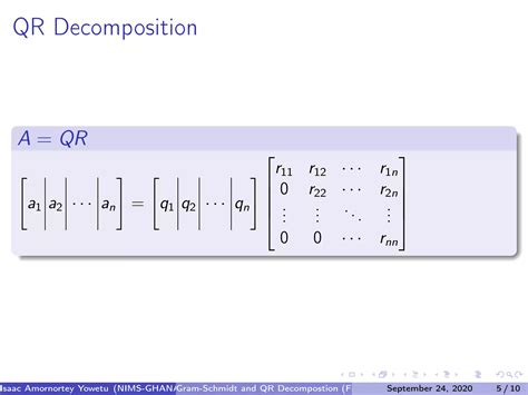Image result for QR Decomposition Using Gram-Schmidt