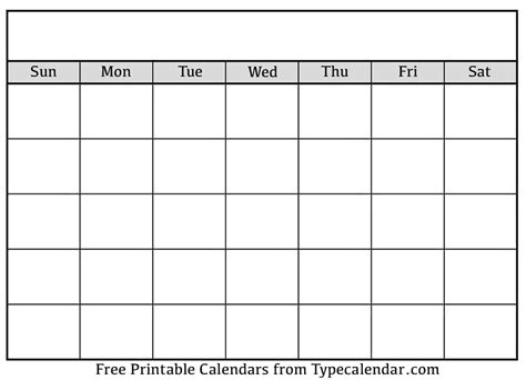 Toradh íomhá ar Blank Calendar Days of Week