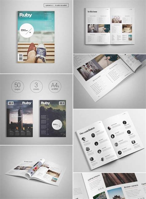30 Magazine Templates With Creative Print Layout Designs