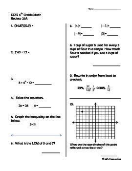 Image result for 6th Grade Math Answer Key