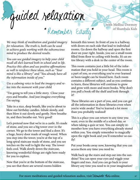 Free Printable Meditation Script PDF に対する画像結果