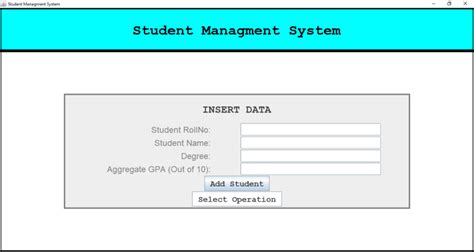 Image result for Student Management System Using Inetellijidea