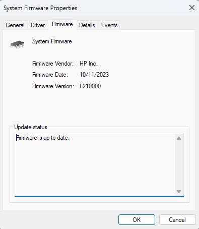 Toradh íomhá ar Device Manager System Firmware Error
