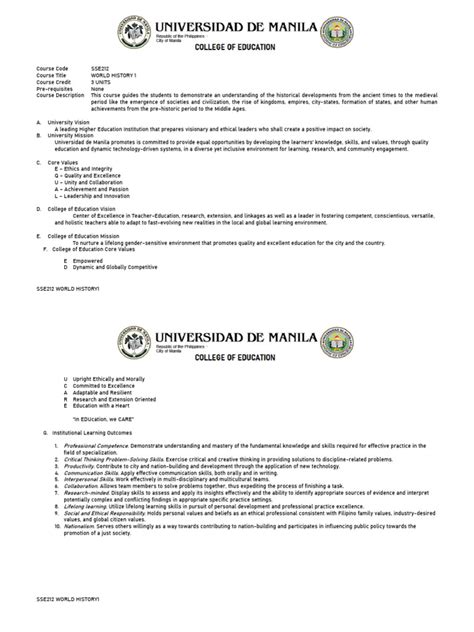 World History Syllabus | PDF | Learning | Ancient Greece