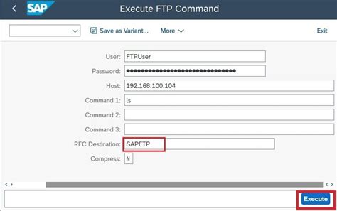 SAP Connection Server に対する画像結果