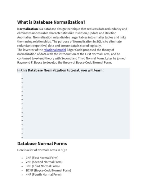 Image result for Normalization in Database in One PDF