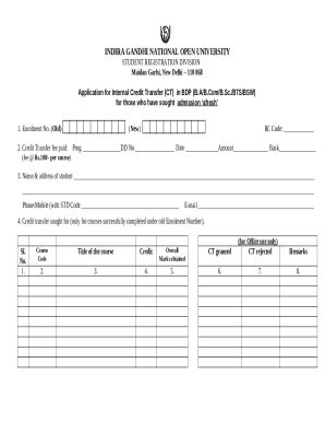 Image result for IGNOU Transcript Form