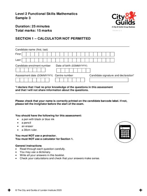 Toradh íomhá ar Functional Skills Maths Level 2 Past Papers