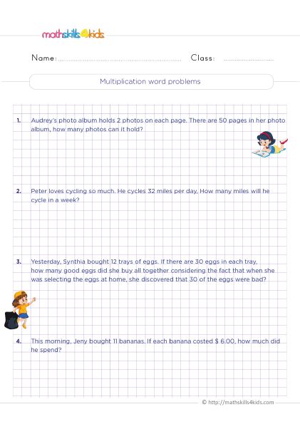 Image result for Multiplication Worded Problems Grade 3