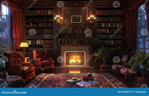 Image result for Library King County with Fireplace