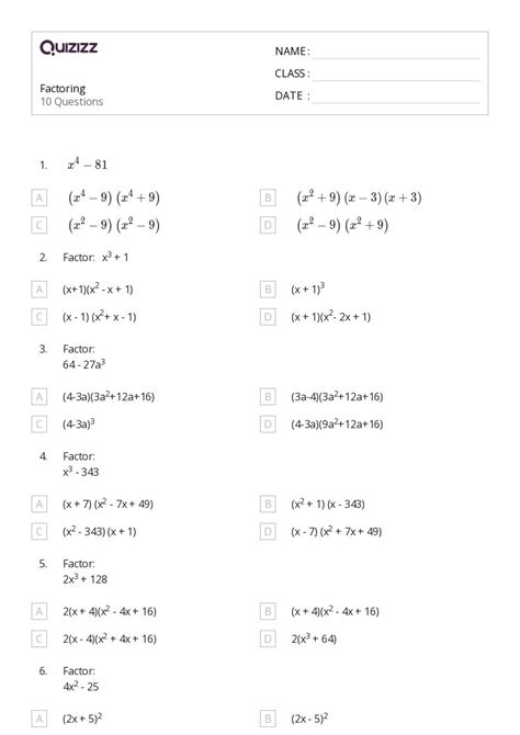 5th Grade Math Factoring Worksheet-এর ছবি ফলাফল
