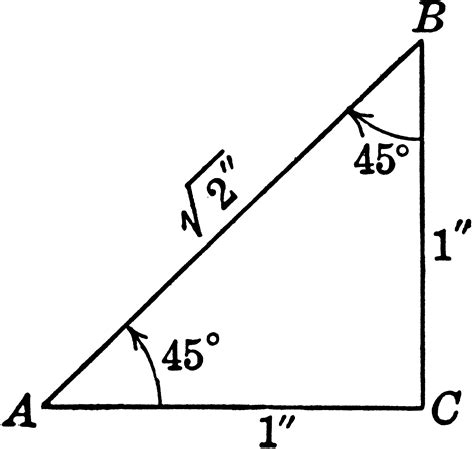 Image result for 45-Degree Right-Angled Triangle