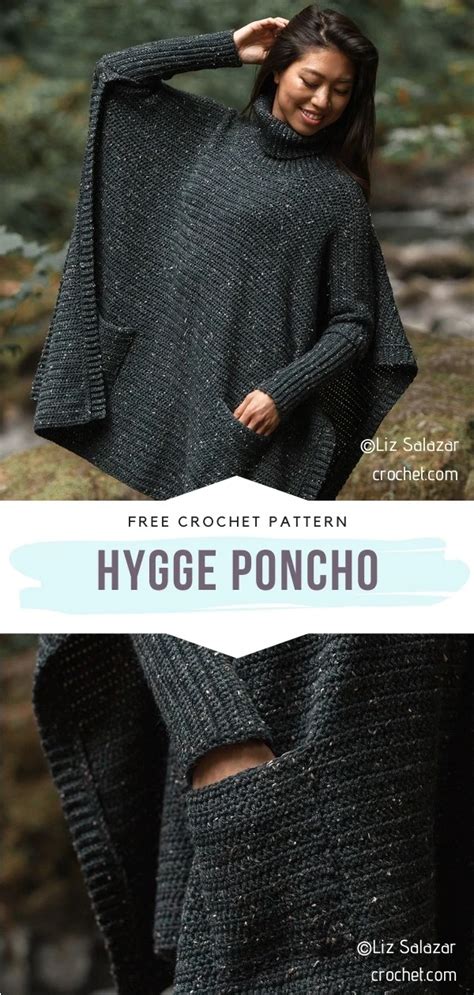 Image result for Cowl Neck Poncho Crochet Pattern