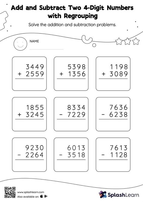 Toradh íomhá ar Subtraction of Four Digit Numbers
