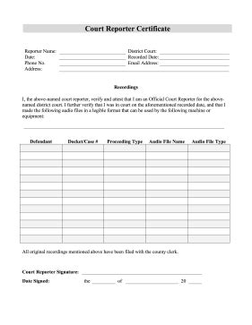 Image result for Court Reporter Transcript Receipt Template