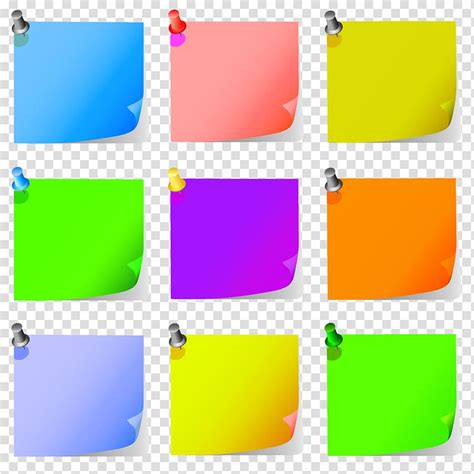 Free download | Nine assorted-color notes illustration, Post-it note ...