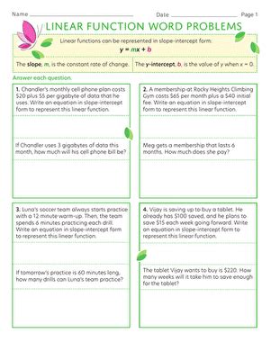 Image result for Linear Function Problems with Answers