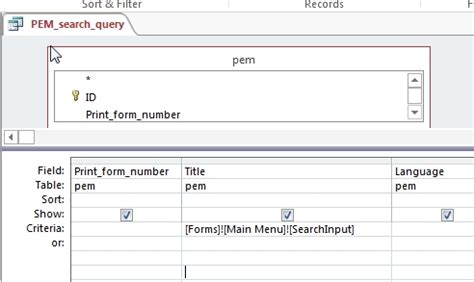 Image result for MS Access Search Button for a Check Number