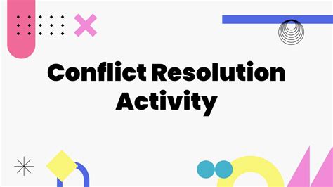 Image result for Conflict Resolution Activity